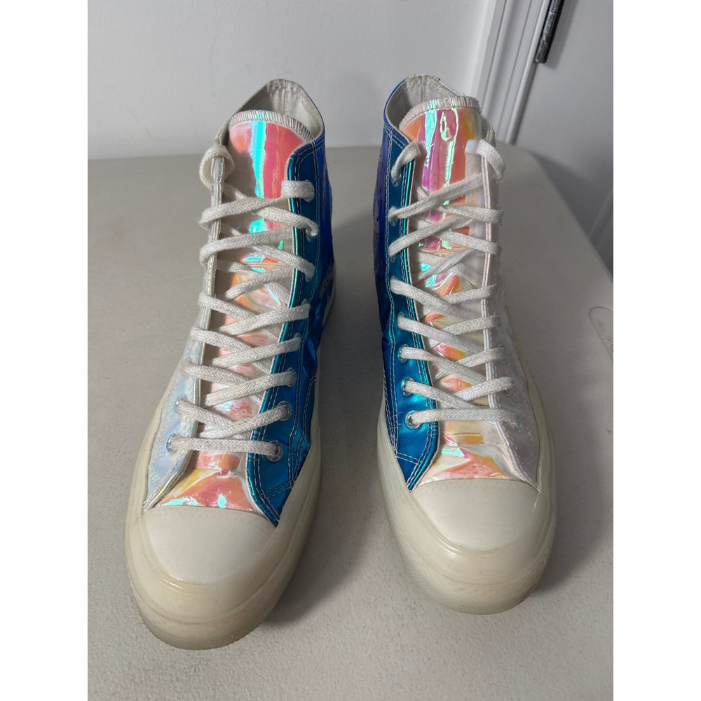Converse Chuck 70 Hi Holographic Iridescent Blu Silver High Top Sneaker woman 10